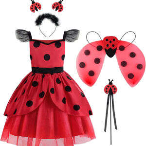 Sleeveless Ladybird Dress Costume Halloween Size 7/8 (140)